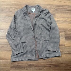 Brown and Black Houndstooth Blazer